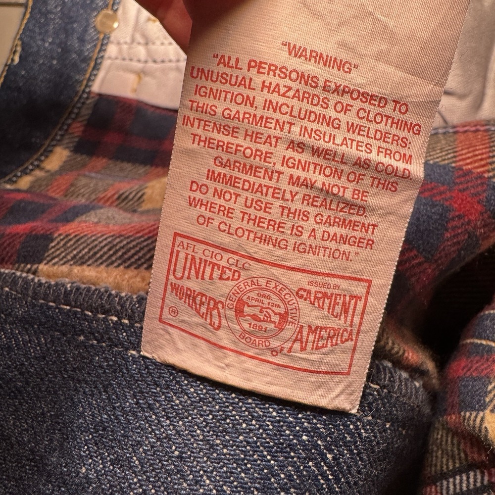 Carhartt Casual Jeans WF128 Flannel Lined Mens 40 32 Vintage USA Union Made New - Picture 9 of 16